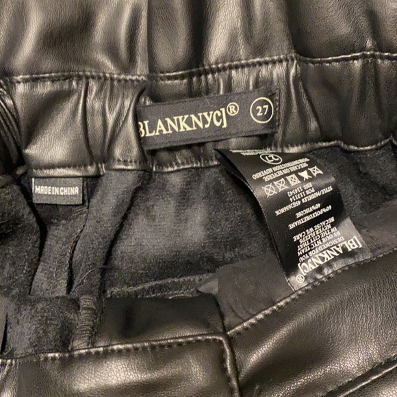 Paper-bag waist pants vegan faux leather 27 - Picture 7 of 10